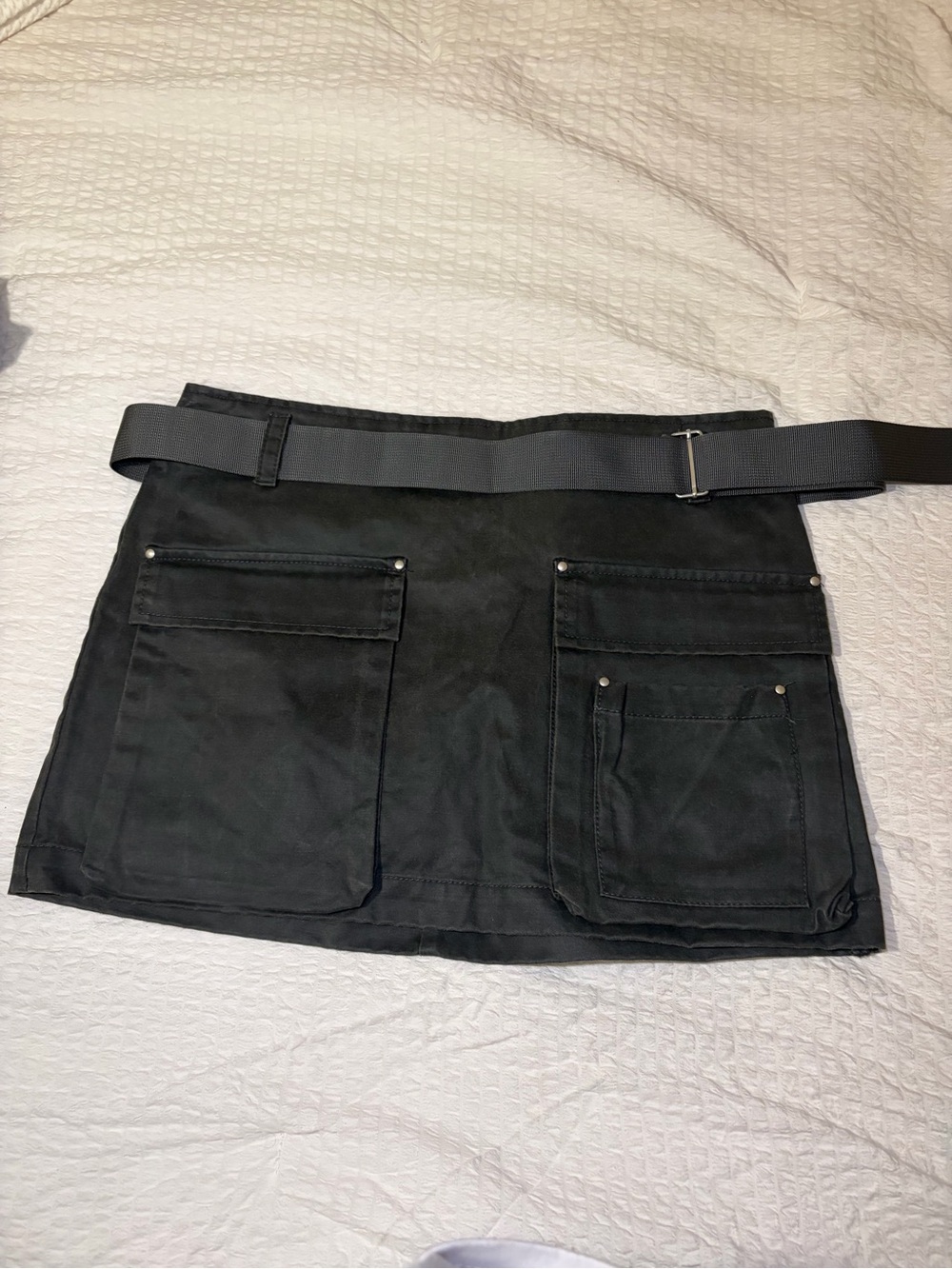 Olive green Utility Pocket Skirt with Belt